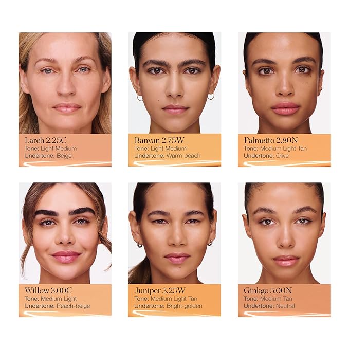 Ogee Complexion Perfecting Liquid Foundation - Lightweight Tinted Moisturizer For Face (Willow 3.00C - Medium Light, Peach-Beige Undertones) - with Vitamin C & Jojoba Oil - Certified Organic