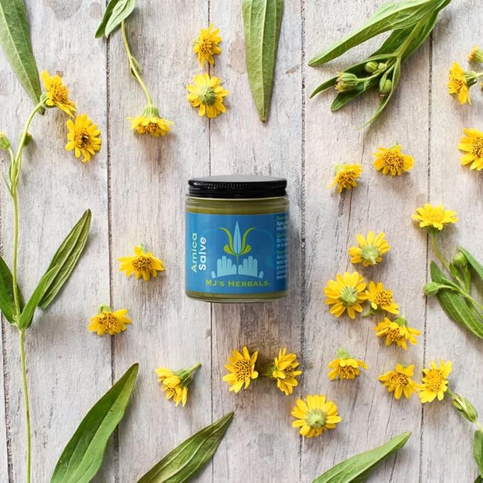 MJ's Herbals Arnica Salve | Maximum Strength, | Fantastic Massage & After Yoga Balm | No Parabens, No Synthetics (4 oz)