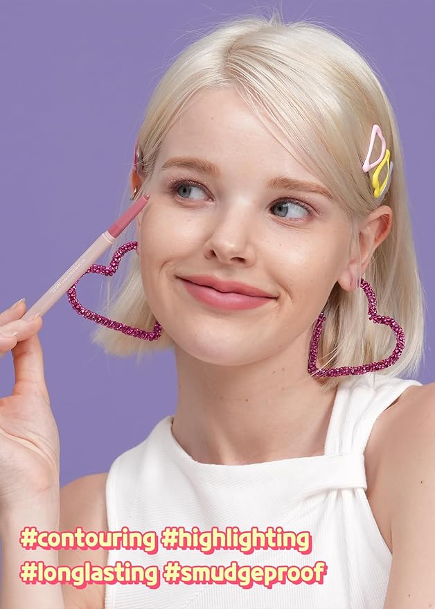 COLORGRAM Under Eye Highlighter Stick - 04 Peach | Silky-Smooth Long-Lasting Highlighter & Contouring Stick for Smudge-Proof, Shining Daily Makeup | K-Beauty Face Highlighters & Luminizers