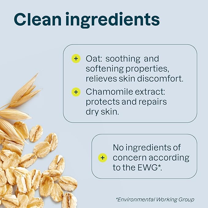 ATTITUDE Body Cream for Sensitive Skin with Oat, EWG Verified, Dermatologically Tested, Vegan, Chamomile, 8 Fl Oz