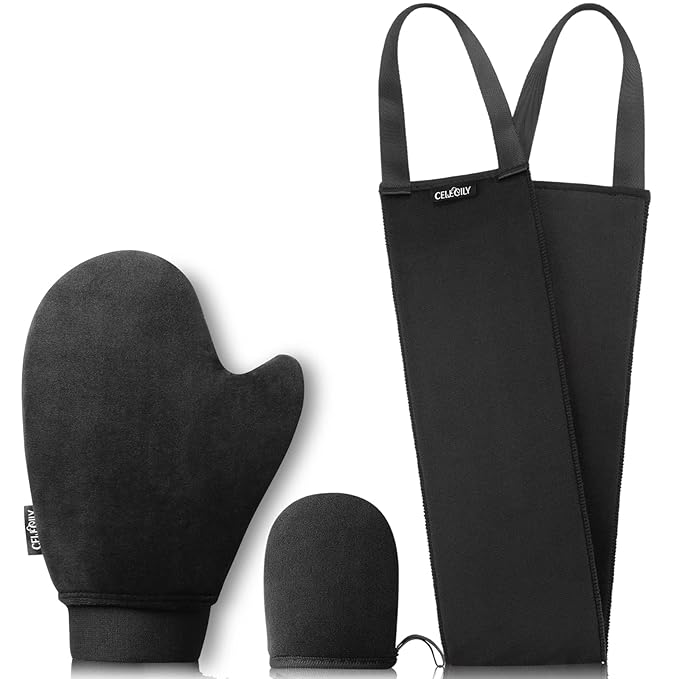 Self Tanning Mitt Applicator- Tanning Mitts Self Tanner Mitt Applicator Self Tanning Glove for Self Tan Mitt Self Tanner Mit, No Slide Off Self Tanner Glove Spray Tan Mitt Soft Self Tan Mit