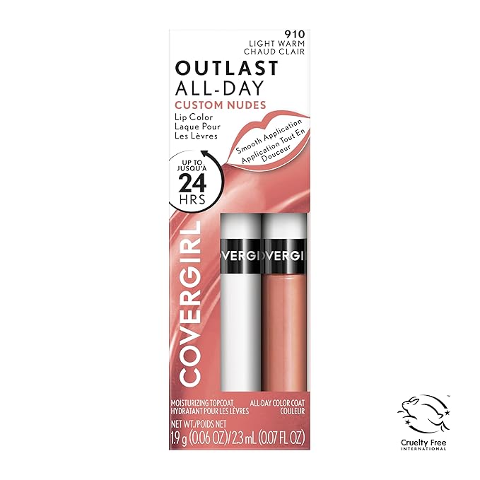 COVERGIRL Outlast All-Day Lip Color Custom Nudes, Light Warm