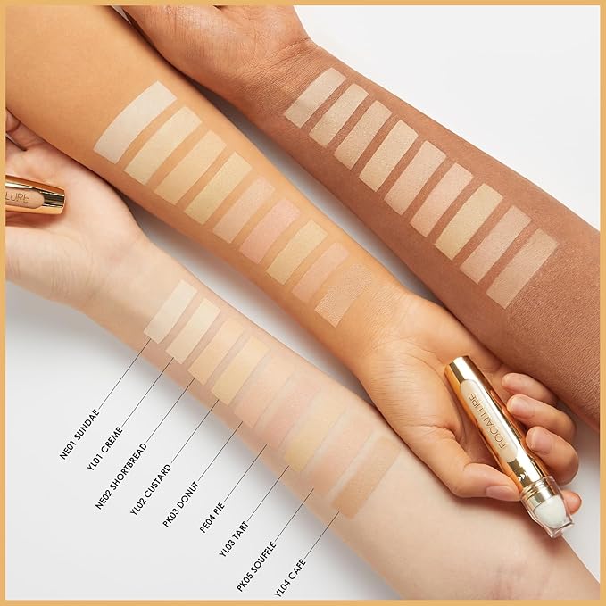 FOCALLURE FIX CORRECTOR Concealer Stick, Full Coverage Concealer Makeup, Color Corrector for Dark Circles, Including Replaceable Applicator, YL04 CAFE