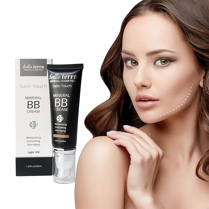 Bellaterra Cosmetics BB Cream - Tinted Moisturizer, Mineral Foundation Makeup, Fair 101 | Skin Perfector, 1.69 oz