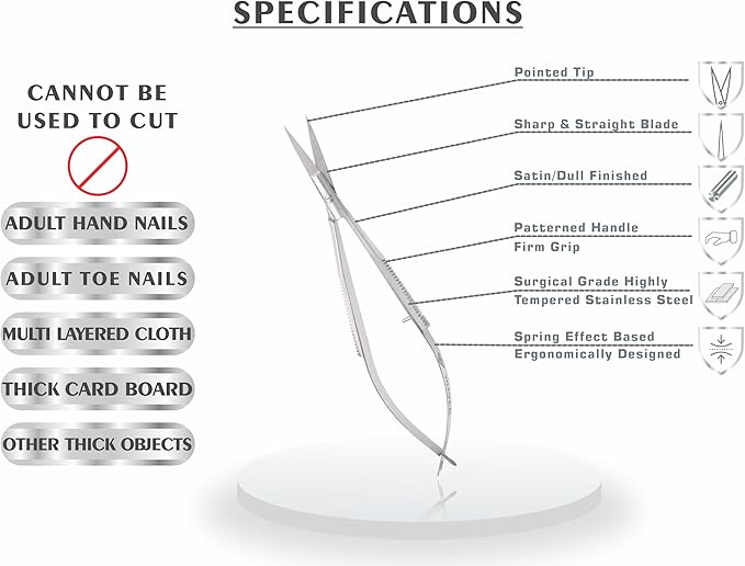 Cuticle nail scissors extra fine