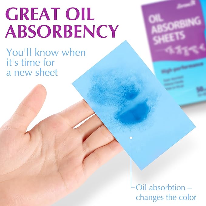Premium Oil Absorbing Sheets for Face - 3 Oily Skin