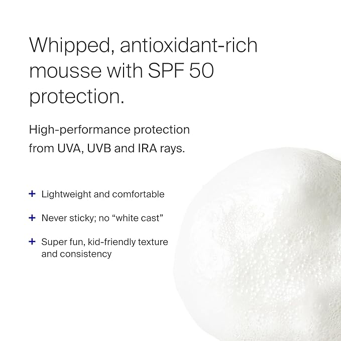 Supergoop! PLAY Body Mousse SPF 50 with Blue Sea Kale - 3 oz, Pack of 2 - Broad Spectrum Whipped Sunscreen for Sensitive Skin - Fun to Apply - Great for Active Days