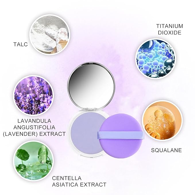 Chillab Lavender Matte Powder Oil Control Face Makeup Long-Lasting Makeup