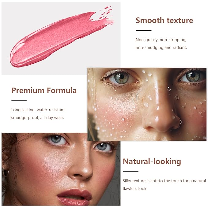 3 Colors Cream Contour Stick, Shades with Highlighter Stick,Blush Stick and Bronzer Contour Stick for Sculpt the Cheeks,Long Lasting,Waterproof,Matte & Dewy Finish for Women (LIGHT(1+3+4))