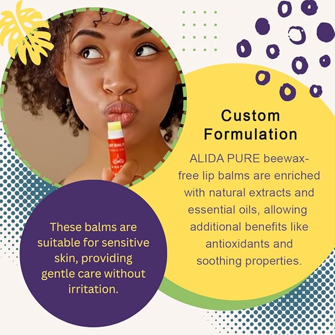 Tangerine Lip Balm, Vegan Lip Balm Set, Beeswax Free, with Avocado Oil, Organic Jojoba Oil, Candelilla Wax, and Vitamin E, Natural Moisturizer For Dry, Chapped, or Cracked Lips, 3 Tube Set