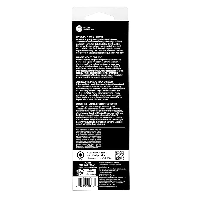 Tweezerman Rose Gold Facial Razor