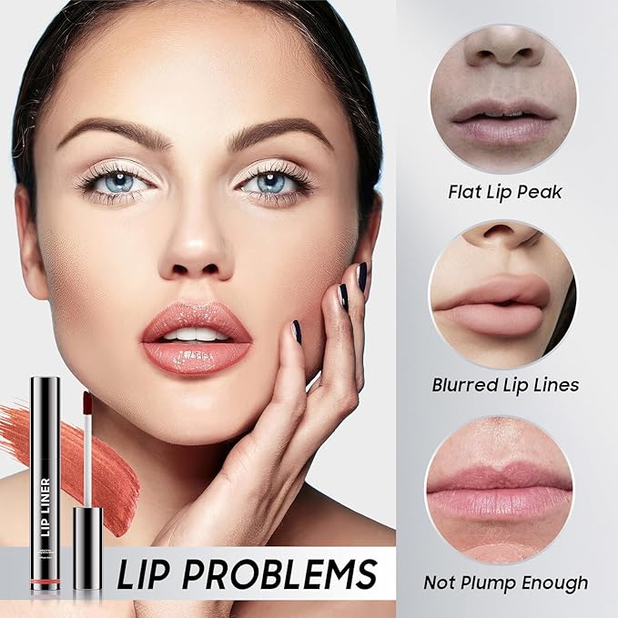 Peel Off Lip Liner Stain - Non-Stick Cup Lip Comfortable Vivid Color Peel Lip Stain Transfer-Proof & Long - Wear, Create Beauty & Charming Lip Makeup For All Skin Types with All-Day (#04 Coral)