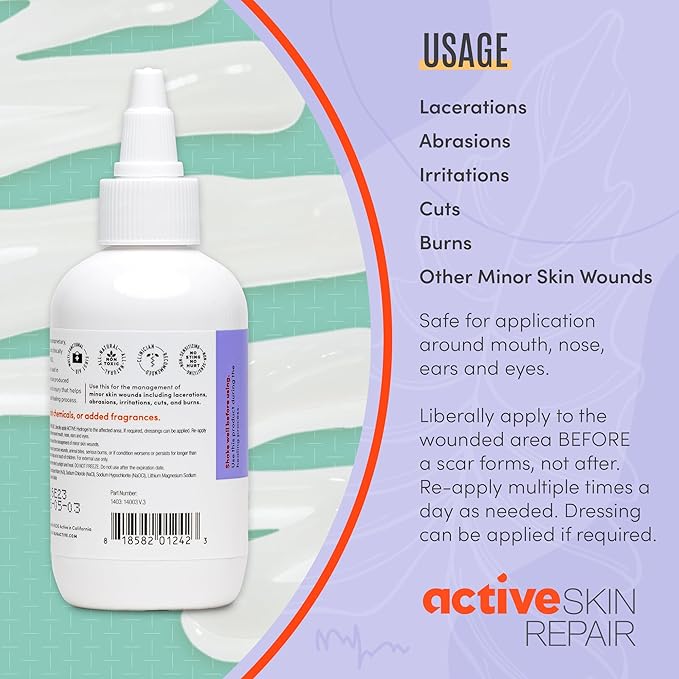 Active Skin Repair Scar Shield Hydrogel