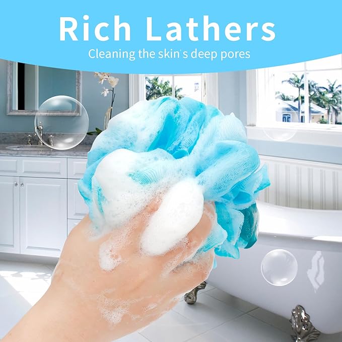 Bath loofah sponge back scrubber