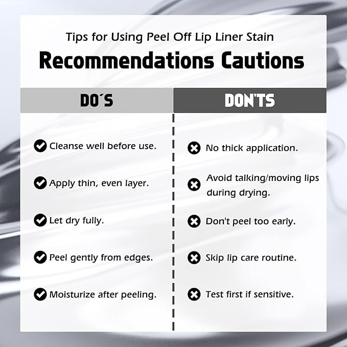 KIMUSE Peel Off Lip Liner Stain, Long Lasting Lip Tint Stain Peel Off, Waterproof, Transfer-Proof, Highly Pigmented Color Peel Off Lip Stain Liner, Matte Finish