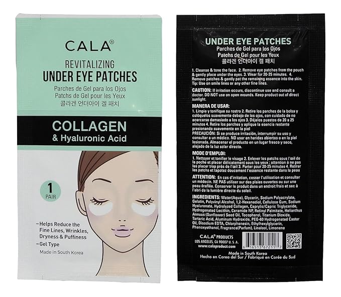 Cala REVITALIZING UNDER EYE PATCHES COLLAGEN AND HYALURONIC ACID