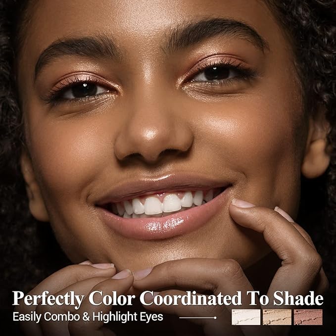 3PCS Eyeshadow Stick,Champagne Metallic And Shimmer Eye shadow Pencil Crayon Brightener Makeup with Crease-proof Formula,Waterproof & Long Lasting Eye Shadow And Eyeliner Pen Set