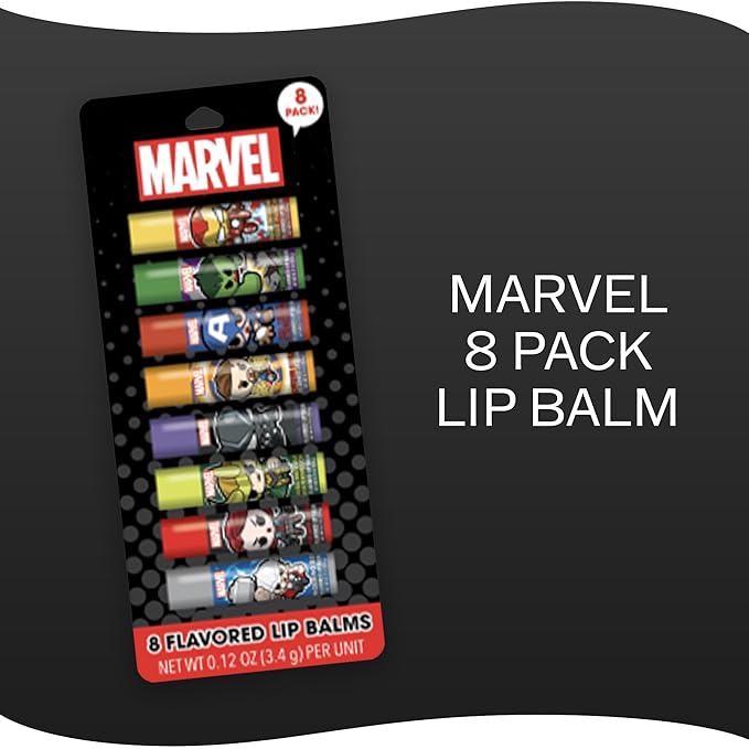 Taste Beauty Marvel Comic Book Themed 8pc Lip Balm Sticks
