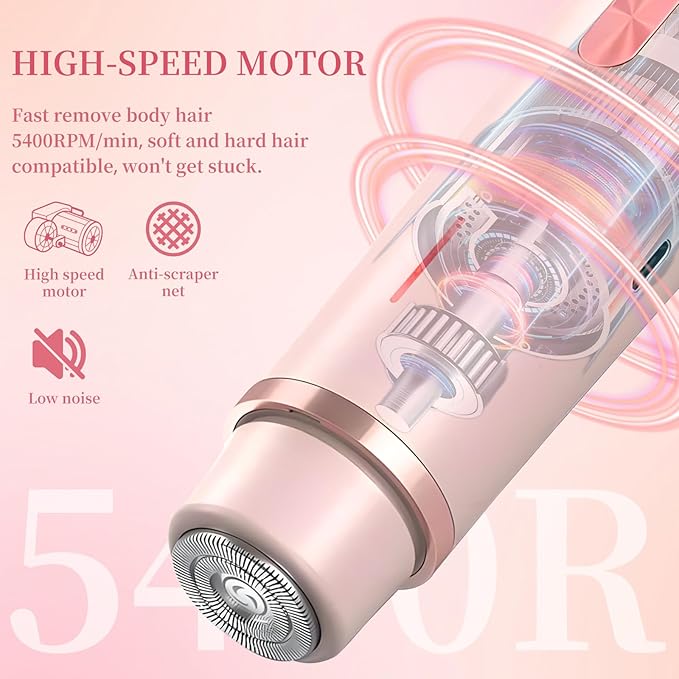 QNHMPW Bikini Trimmer for Women,Electric Razors for Women,2-in-1 Dual Head Shaver- Wet/Dry Shaver Groomer, Waterproof Hygiene Razor Used for Face, Underarm, Leg, Bikini Area(Purple)