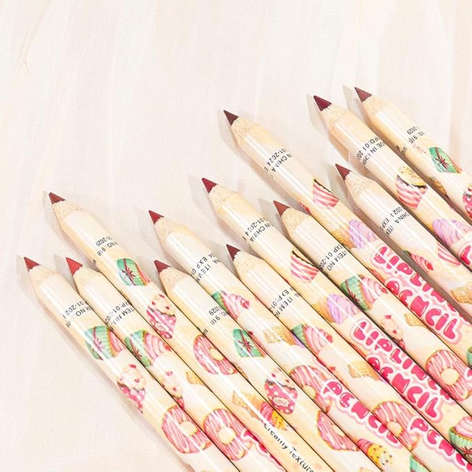 12 Pcs Natural Nude Brown Beige Colors Lip Beige