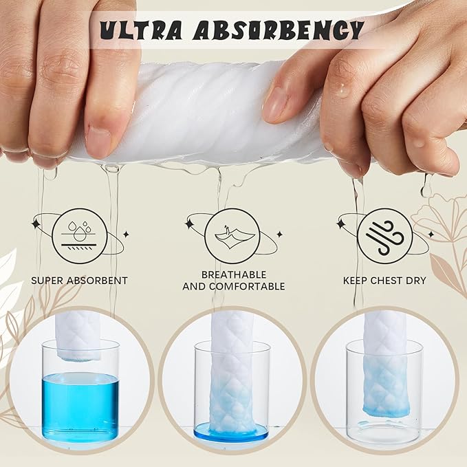 Boyiee 9 Pcs Cotton Bra Liners 3 Layer Reusable Washable Under Breast Sweat Absorber Pads for Woman