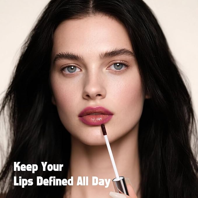 KIMUSE Peel Off Lip Liner Stain, Long Lasting Lip Tint Stain, Waterproof, Transfer-Proof, Highly Pigmented Color Lip Stain Liner, Matte Finish