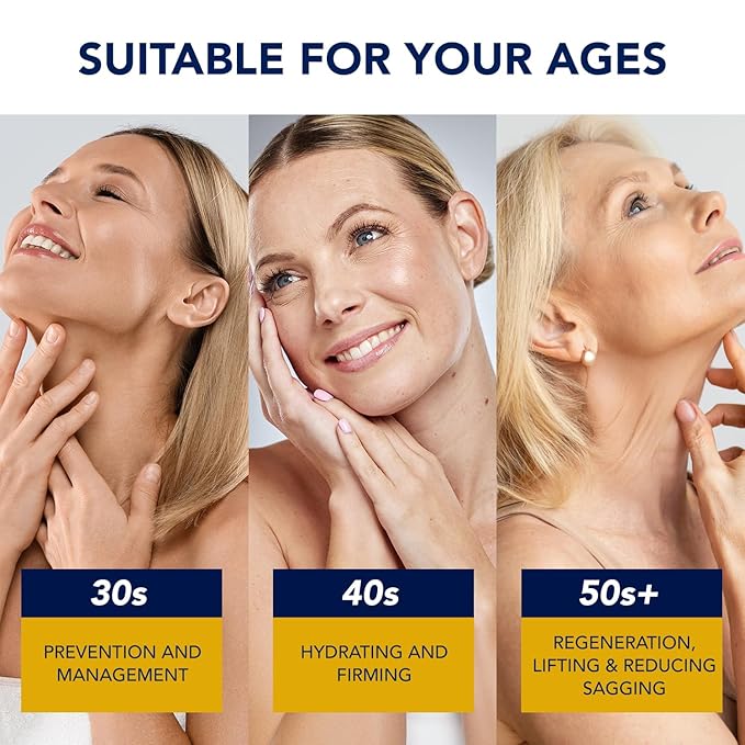 Korean Neck Cream for Firming & Tightening: Neck & Chest Anti-Aging Treatment for Crepey Sagging Skin & Wrinkles