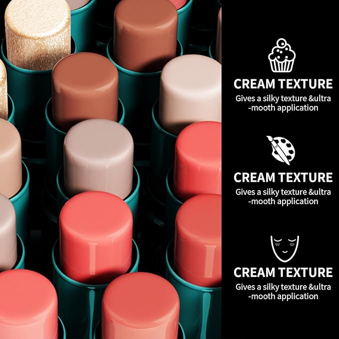 3pcs Face Contour Stick, Highlighter Stick Blush Stick Teen Girls