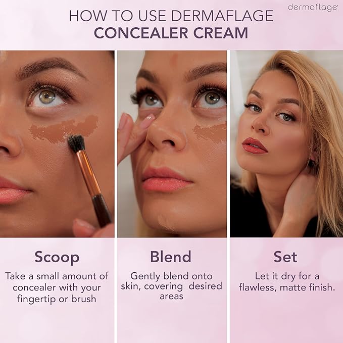 Dermaflage Waterproof Concealer Cream (Espresso) - Concealer Full Coverage, Matte Finish for Face & Body - Hides Dark Circles, Tattoos & Acne - Long Lasting Formula Used by Hollywood Makeup Artists