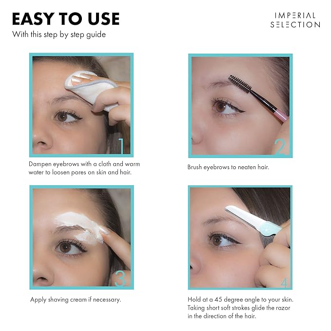 Eyebrow Razor | Facial Hair Remover Women | Dermaplaning Blades for Face | Eyebrow Hair Remover | Shaper & Razors Women | Free Eyebrow Pencil Black