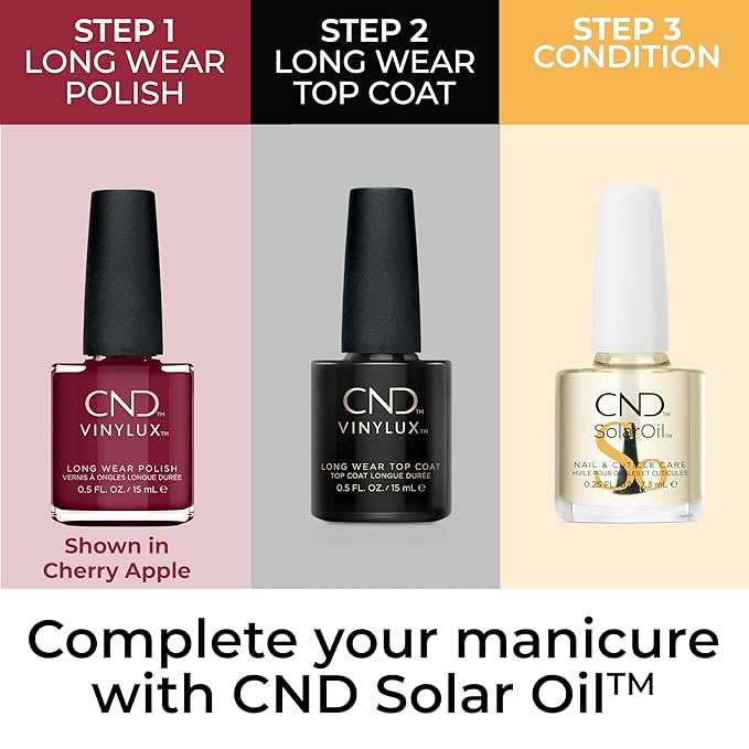 CND Vinylux Longwear Red Nail Polish, Gel-like Shine & Chip Resistant Color, Hollywood, 0.5 fl. oz