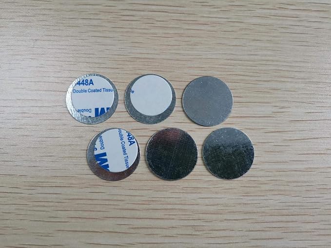 50pcs Round Metal Stickers for Non-Magnetic Eyeshadow Pan Use with Magnetic Makeup Palette (Diameter 2.5cm)