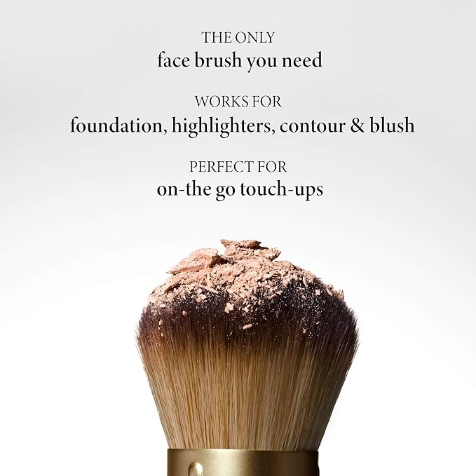 LAURA GELLER NEW YORK Retractable Airbrush Kabuki Brush for All Face Makeup & Foundation for Liquid, Cream and Powder Face Makeup With Aluminum Handle