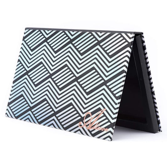 Magnetic Palette Black Empty Makeup Palette with Mirror and 20Pcs Adhesive Empty Palette Metal Stickers for Eyeshadow Lipstick Blush Powder