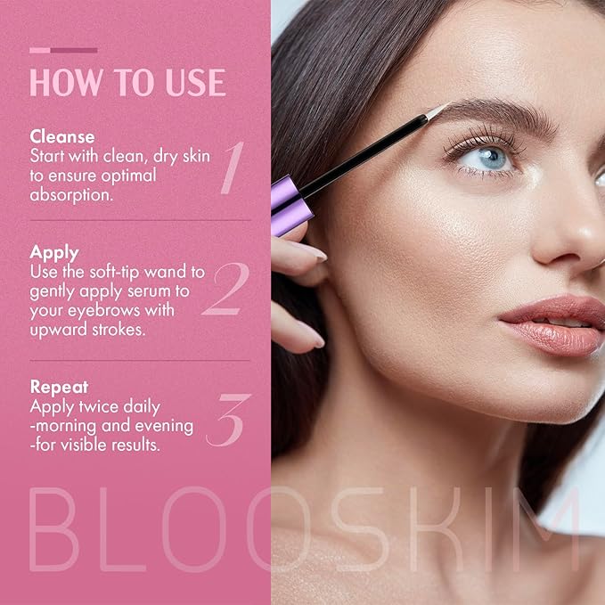 Eyebrow Growth Serum for Women & Men – Natural Brow Enhancing Serum to Grow Thicker, Fuller Brows Fast – Nourishing Eyebrow Hair Growth - 0.17 fl oz