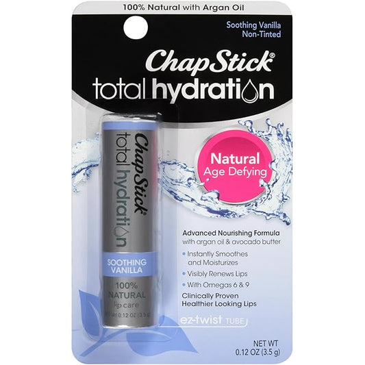 ChapStick Total Hydration Lip Care Soothing Vanilla - Pack of 2