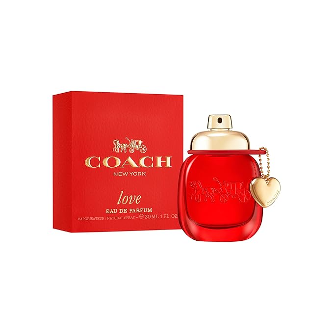Coach Love Eau de Parfum - Long Lasting Fragrance with notes of Strawberry, Red Velvet Rose & Cedarwood 1.0 fl. oz.