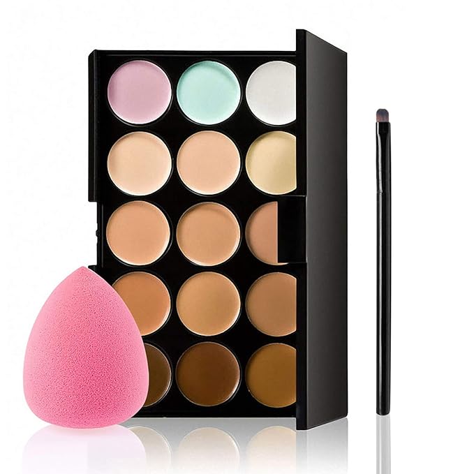 Concealer Palette, 15 Colors Makeup Palette Facial Camouflage