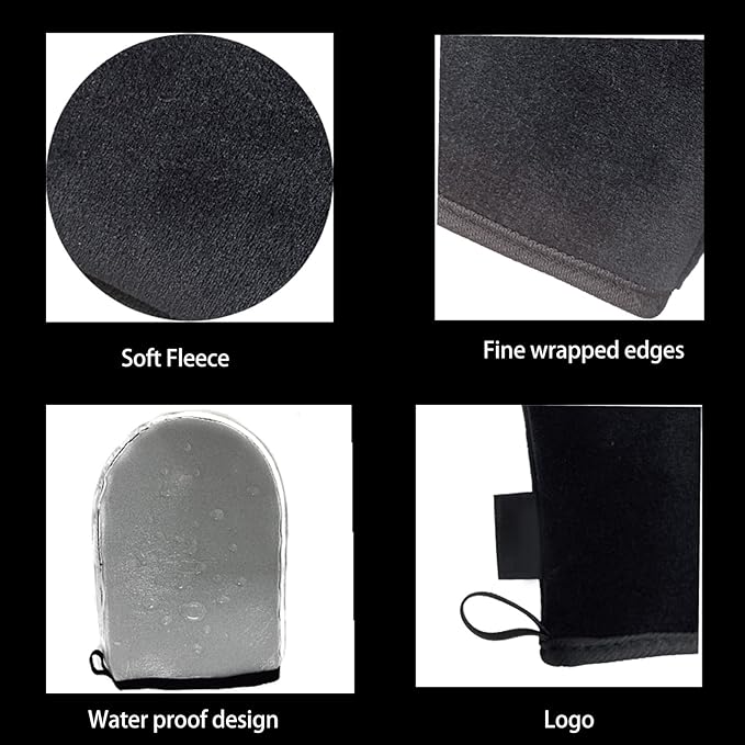 Black Microfiber Back Applicator Mitt