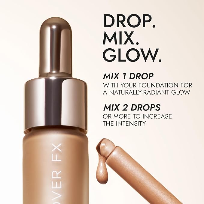 COVER FX Custom Bronzer Drops - Sunkissed: Neutral Bronze - 1 Fl Oz - Radiant Glow Liquid Bronzer - Customizable Color