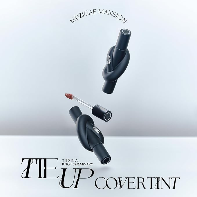 Tie Up Cover Tint - Waterproof & Long Lasting Lip Stain for Women - Korean Base Nude Tint Stick - Kbeauty Matte Gloss - Mood Color Changing (06 COLDISH MAUVE, 0.2 Fl oz)