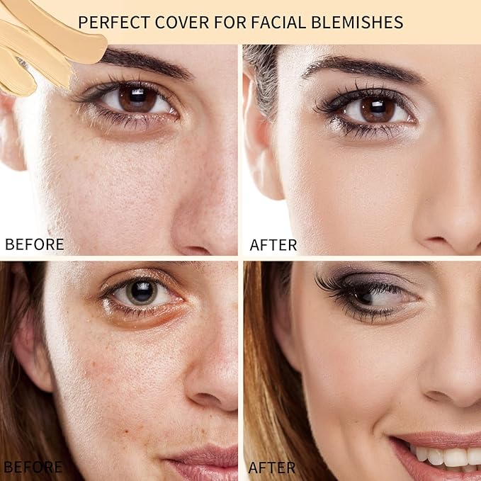 5 In 1 Multi-Use Correcting Concealer Palette,Waterproof Long