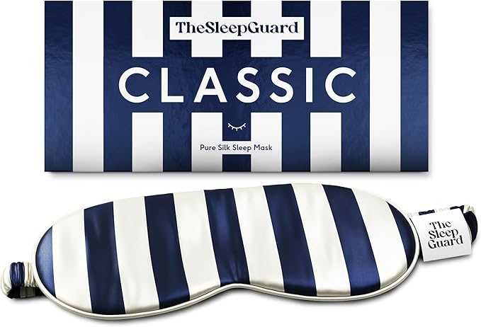 Pure Silk Sleep Mask [100% 6A Mulberry Silk, 22 Momme] Light Blocking Travel Essentials. Eye Masks for Sleeping. Black Oeko-Tex Blindfold. Eye Covers for Men & Women