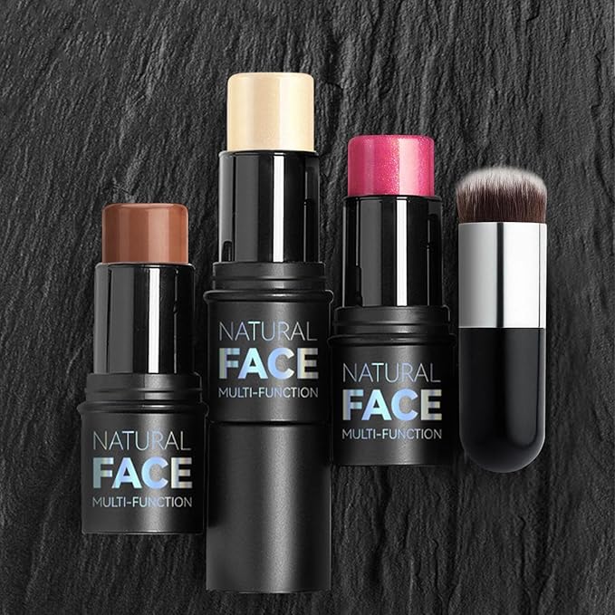 3Pcs Contour Highlighter Cream Blush Stick for Cheeks