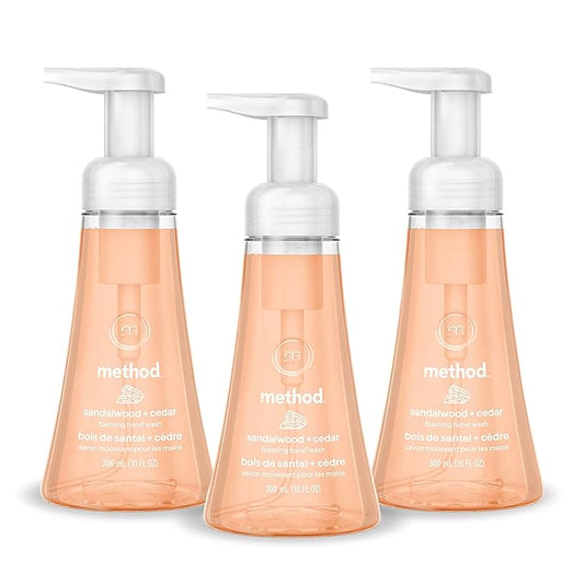 Method Foaming Hand Wash, Sandalwood + Cedar, 10 fl oz, 3 pack