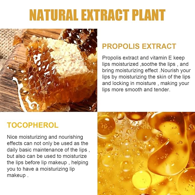 4Pcs Bee Lip Balm Honey Pot,Honey Lines