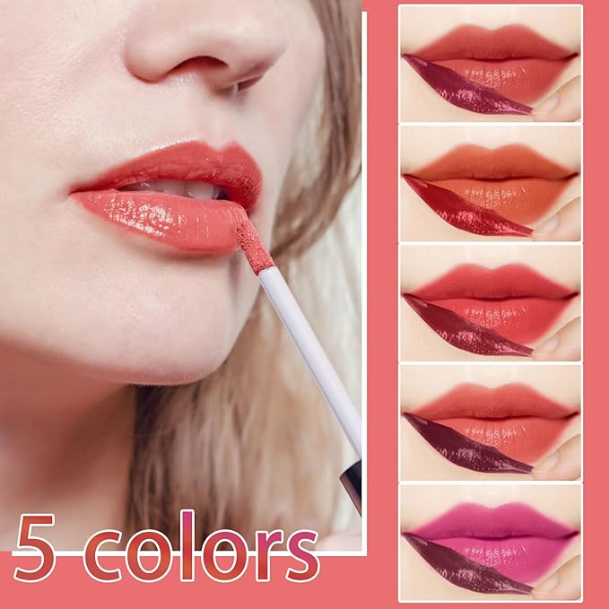 5 Colors Peel Off Lip Stain, Waterproof Long