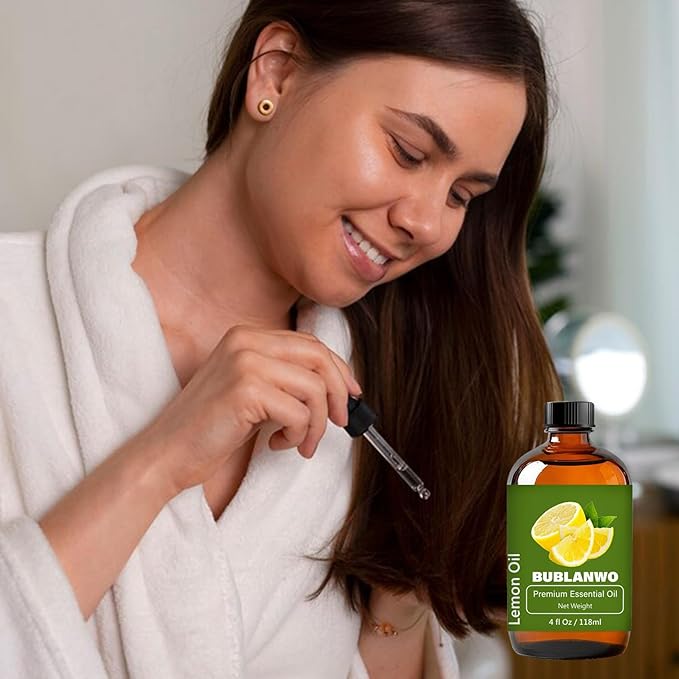 Lemon Essential Oil for Hair Scalp Massage 100% Pure and Natural Massage Aromatherapy 4 Fl Oz 118ML
