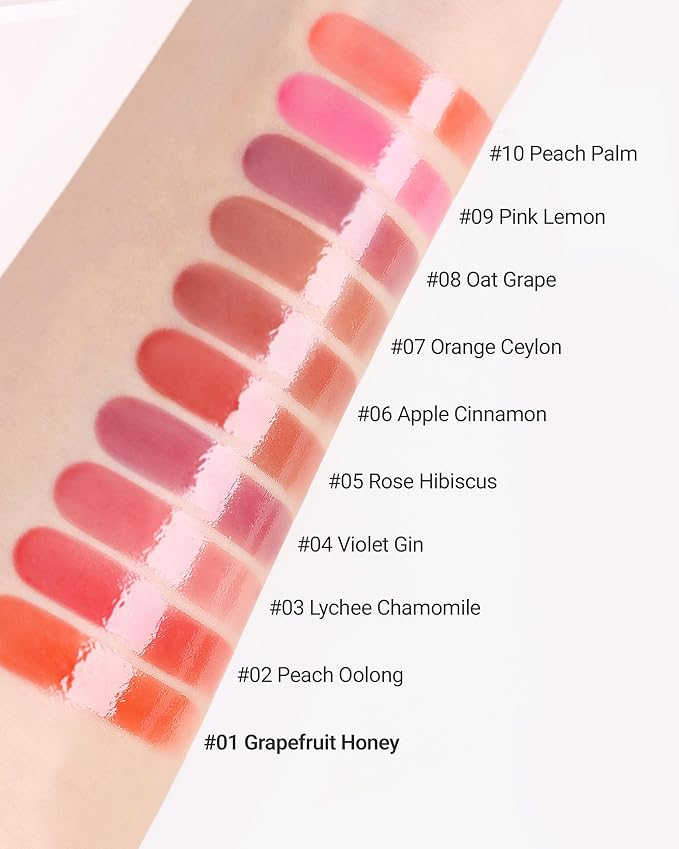 THESAEM Saemmy's Ade Shot Tint - Korean Lip Titnt, Water Gel Lip Stain with Plump Glowy Moisturizing Finish, Buildable Radiant Gloss, Long-Lasting Comfort, 0.1 fl.oz. (01 Grapefruit honey)