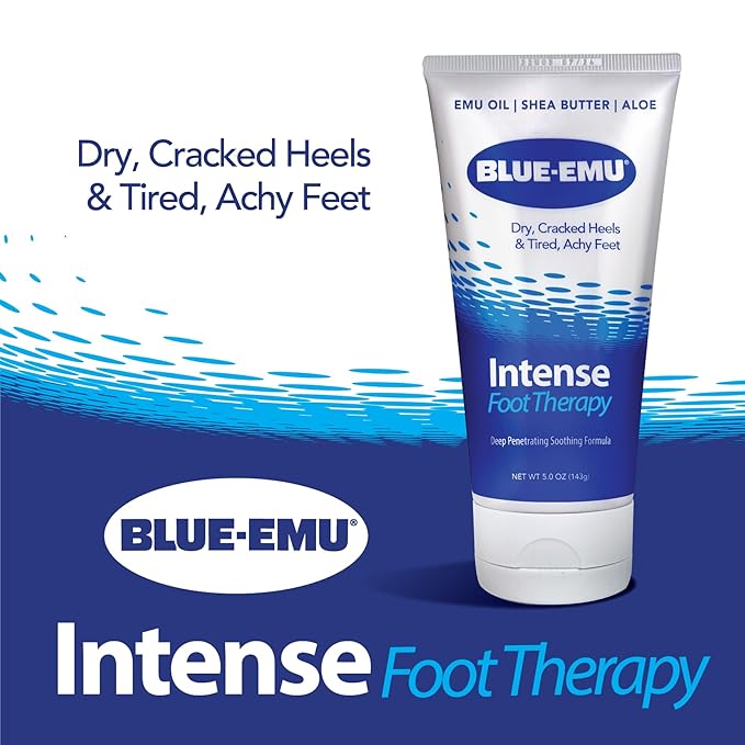 BLUE-EMU Intense Foot Therapy Cream for Dry Skin and Tired Feet - 5oz